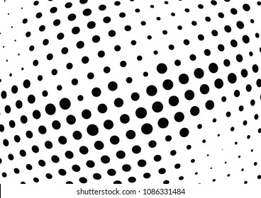 Abstract halftone wave dotted background. Halftone twisted grunge pattern, dot, circle.  Vector modern optical halftone pop art texture for poster, business card, cover, label mock-up, sticker layout