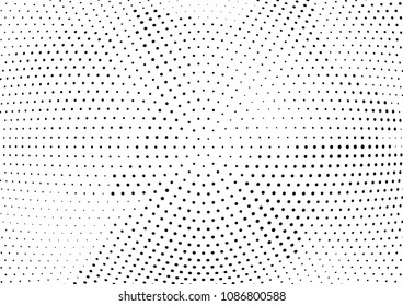 Abstract halftone wave dotted background. Halftone twisted grunge pattern, dot, circle.  Vector modern optical halftone pop art texture for poster, business card, cover, label mock-up, sticker layout