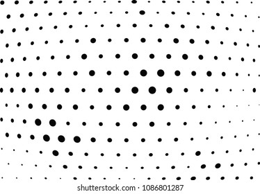 Abstract halftone wave dotted background. Halftone twisted grunge pattern, dot, circle.  Vector modern optical halftone pop art texture for poster, business card, cover, label mock-up, sticker layout