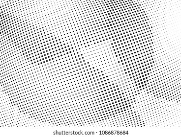 Abstract halftone wave dotted background. Halftone twisted grunge pattern, dot, circle.  Vector modern optical halftone pop art texture for poster, business card, cover, label mock-up, sticker layout