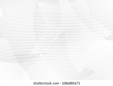 Abstract halftone wave dotted background. Halftone twisted grunge pattern, dot, circle.  Vector modern optical halftone pop art texture for poster, business card, cover, label mock-up, sticker layout