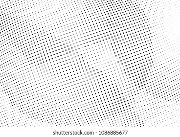 Abstract halftone wave dotted background. Halftone twisted grunge pattern, dot, circle.  Vector modern optical halftone pop art texture for poster, business card, cover, label mock-up, sticker layout