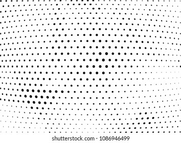 Abstract halftone wave dotted background. Halftone twisted grunge pattern, dot, circle.  Vector modern optical halftone pop art texture for poster, business card, cover, label mock-up, sticker layout