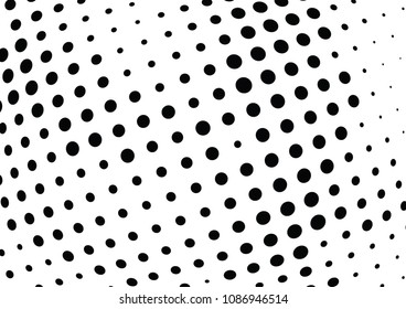 Abstract halftone wave dotted background. Halftone twisted grunge pattern, dot, circle.  Vector modern optical halftone pop art texture for poster, business card, cover, label mock-up, sticker layout