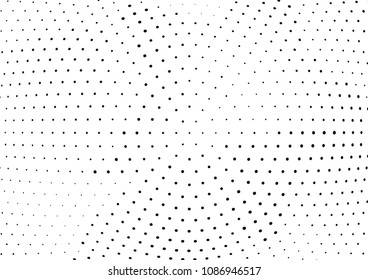 Abstract halftone wave dotted background. Halftone twisted grunge pattern, dot, circle.  Vector modern optical halftone pop art texture for poster, business card, cover, label mock-up, sticker layout
