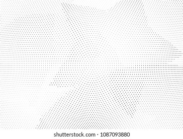 Abstract halftone wave dotted background. Halftone twisted grunge pattern, dot, circle.  Vector modern optical halftone pop art texture for poster, business card, cover, label mock-up, sticker layout