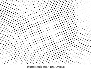Abstract halftone wave dotted background. Halftone twisted grunge pattern, dot, circle.  Vector modern optical halftone pop art texture for poster, business card, cover, label mock-up, sticker layout