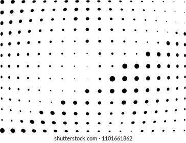 Abstract halftone wave dotted background. Halftone twisted grunge pattern, dot, circle.  Vector modern optical halftone pop art texture for poster, business card, cover, label mock-up, sticker layout