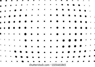Abstract halftone wave dotted background. Halftone twisted grunge pattern, dot, circle.  Vector modern optical halftone pop art texture for poster, business card, cover, label mock-up, sticker layout