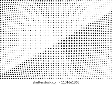 Abstract halftone wave dotted background. Halftone twisted grunge pattern, dot, circle.  Vector modern optical halftone pop art texture for poster, business card, cover, label mock-up, sticker layout