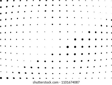 Abstract halftone wave dotted background. Halftone twisted grunge pattern, dot, circle.  Vector modern optical halftone pop art texture for poster, business card, cover, label mock-up, sticker layout