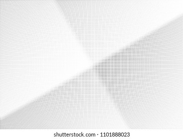 Abstract halftone wave dotted background. Halftone twisted grunge pattern, dot, circle.  Vector modern optical halftone pop art texture for poster, business card, cover, label mock-up, sticker layout