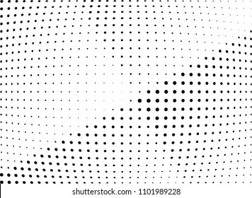 Abstract halftone wave dotted background. Halftone twisted grunge pattern, dot, circle.  Vector modern optical halftone pop art texture for poster, business card, cover, label mock-up, sticker layout