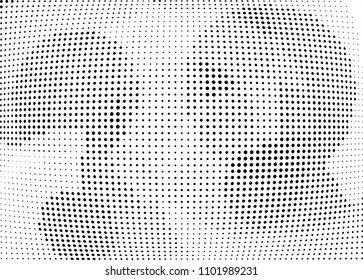 Abstract halftone wave dotted background. Halftone twisted grunge pattern, dot, circle.  Vector modern optical halftone pop art texture for poster, business card, cover, label mock-up, sticker layout