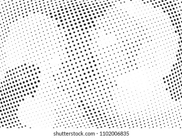 Abstract halftone wave dotted background. Halftone twisted grunge pattern, dot, circle.  Vector modern optical halftone pop art texture for poster, business card, cover, label mock-up, sticker layout