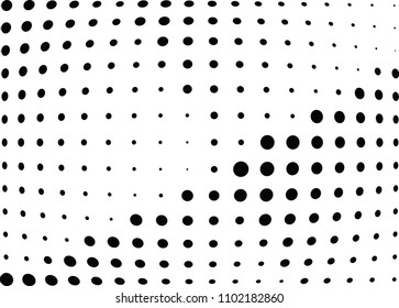 Abstract halftone wave dotted background. Halftone twisted grunge pattern, dot, circle.  Vector modern optical halftone pop art texture for poster, business card, cover, label mock-up, sticker layout
