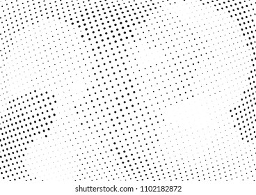 Abstract halftone wave dotted background. Halftone twisted grunge pattern, dot, circle.  Vector modern optical halftone pop art texture for poster, business card, cover, label mock-up, sticker layout