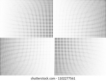 Abstract halftone wave dotted background. Halftone twisted grunge pattern, dot, circle.  Vector modern optical halftone pop art texture for poster, business card, cover, label mock-up, sticker layout
