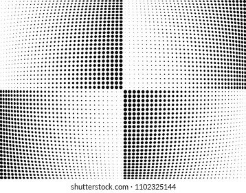 Abstract halftone wave dotted background. Halftone twisted grunge pattern, dot, circle.  Vector modern optical halftone pop art texture for poster, business card, cover, label mock-up, sticker layout