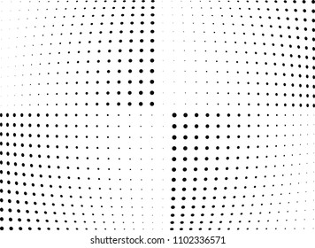 Abstract halftone wave dotted background. Halftone twisted grunge pattern, dot, circle.  Vector modern optical halftone pop art texture for poster, business card, cover, label mock-up, sticker layout