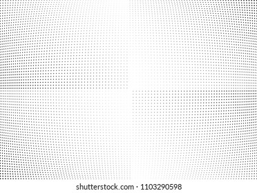 Abstract halftone wave dotted background. Halftone twisted grunge pattern, dot, circle.  Vector modern optical halftone pop art texture for poster, business card, cover, label mock-up, sticker layout