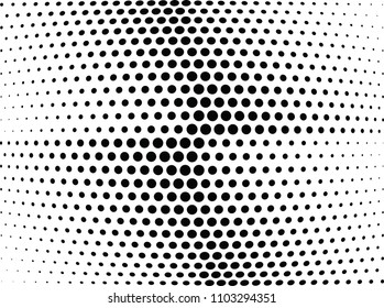 Abstract halftone wave dotted background. Halftone twisted grunge pattern, dot, circle.  Vector modern optical halftone pop art texture for poster, business card, cover, label mock-up, sticker layout