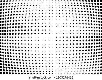 Abstract halftone wave dotted background. Halftone twisted grunge pattern, dot, circle.  Vector modern optical halftone pop art texture for poster, business card, cover, label mock-up, sticker layout