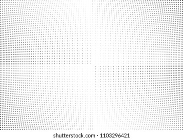 Abstract halftone wave dotted background. Halftone twisted grunge pattern, dot, circle.  Vector modern optical halftone pop art texture for poster, business card, cover, label mock-up, sticker layout