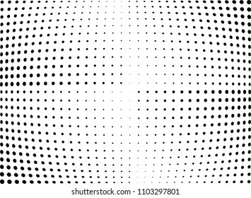 Abstract halftone wave dotted background. Halftone twisted grunge pattern, dot, circle.  Vector modern optical halftone pop art texture for poster, business card, cover, label mock-up, sticker layout