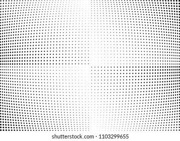 Abstract halftone wave dotted background. Halftone twisted grunge pattern, dot, circle.  Vector modern optical halftone pop art texture for poster, business card, cover, label mock-up, sticker layout