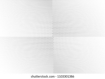 Abstract halftone wave dotted background. Halftone twisted grunge pattern, dot, circle.  Vector modern optical halftone pop art texture for poster, business card, cover, label mock-up, sticker layout