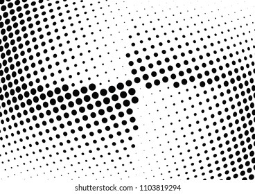 Abstract halftone wave dotted background. Halftone twisted grunge pattern, dot, circle.  Vector modern optical halftone pop art texture for poster, business card, cover, label mock-up, sticker layout