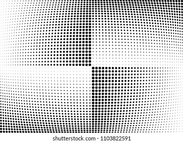 Abstract halftone wave dotted background. Halftone twisted grunge pattern, dot, circle.  Vector modern optical halftone pop art texture for poster, business card, cover, label mock-up, sticker layout