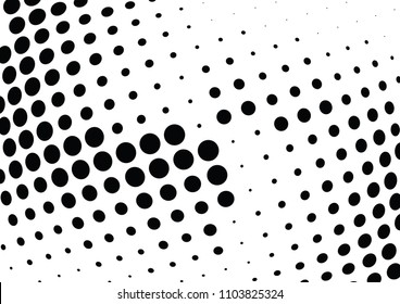 Abstract halftone wave dotted background. Halftone twisted grunge pattern, dot, circle.  Vector modern optical halftone pop art texture for poster, business card, cover, label mock-up, sticker layout
