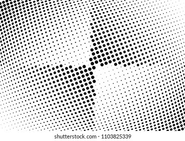Abstract halftone wave dotted background. Halftone twisted grunge pattern, dot, circle.  Vector modern optical halftone pop art texture for poster, business card, cover, label mock-up, sticker layout