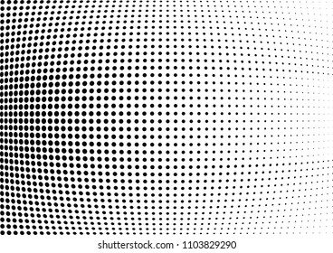 Abstract halftone wave dotted background. Halftone twisted grunge pattern, dot, circle.  Vector modern optical halftone pop art texture for poster, business card, cover, label mock-up, sticker layout