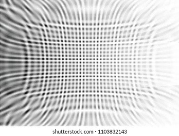 Abstract halftone wave dotted background. Halftone twisted grunge pattern, dot, circle.  Vector modern optical halftone pop art texture for poster, business card, cover, label mock-up, sticker layout