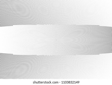 Abstract halftone wave dotted background. Halftone twisted grunge pattern, dot, circle.  Vector modern optical halftone pop art texture for poster, business card, cover, label mock-up, sticker layout