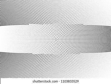 Abstract halftone wave dotted background. Halftone twisted grunge pattern, dot, circle.  Vector modern optical halftone pop art texture for poster, business card, cover, label mock-up, sticker layout