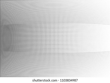 Abstract halftone wave dotted background. Halftone twisted grunge pattern, dot, circle.  Vector modern optical halftone pop art texture for poster, business card, cover, label mock-up, sticker layout