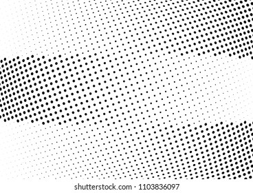 Abstract halftone wave dotted background. Halftone twisted grunge pattern, dot, circle.  Vector modern optical halftone pop art texture for poster, business card, cover, label mock-up, sticker layout