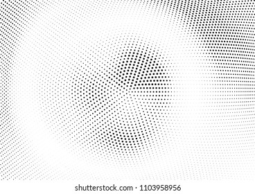 Abstract halftone wave dotted background. Halftone twisted grunge pattern, dot, circle.  Vector modern optical halftone pop art texture for poster, business card, cover, label mock-up, sticker layout