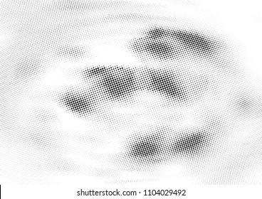 Abstract halftone wave dotted background. Halftone twisted grunge pattern, dot, circle.  Vector modern optical halftone pop art texture for poster, business card, cover, label mock-up, sticker layout