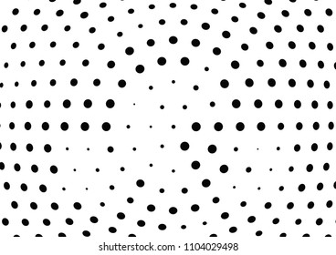 Abstract halftone wave dotted background. Halftone twisted grunge pattern, dot, circle.  Vector modern optical halftone pop art texture for poster, business card, cover, label mock-up, sticker layout