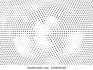 Abstract halftone wave dotted background. Halftone twisted grunge pattern, dot, circle.  Vector modern optical halftone pop art texture for poster, business card, cover, label mock-up, sticker layout