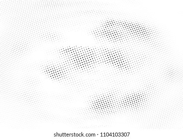 Abstract halftone wave dotted background. Halftone twisted grunge pattern, dot, circle.  Vector modern optical halftone pop art texture for poster, business card, cover, label mock-up, sticker layout