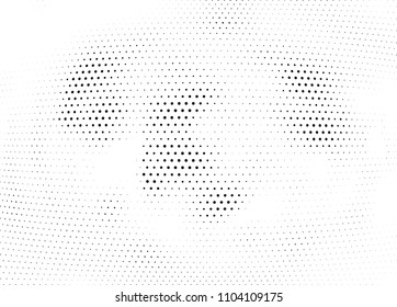 Abstract halftone wave dotted background. Halftone twisted grunge pattern, dot, circle.  Vector modern optical halftone pop art texture for poster, business card, cover, label mock-up, sticker layout