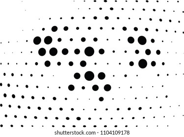 Abstract halftone wave dotted background. Halftone twisted grunge pattern, dot, circle.  Vector modern optical halftone pop art texture for poster, business card, cover, label mock-up, sticker layout