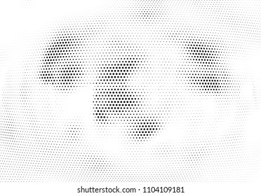 Abstract halftone wave dotted background. Halftone twisted grunge pattern, dot, circle.  Vector modern optical halftone pop art texture for poster, business card, cover, label mock-up, sticker layout