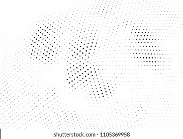Abstract halftone wave dotted background. Halftone twisted grunge pattern, dot, circle.  Vector modern optical halftone pop art texture for poster, business card, cover, label mock-up, sticker layout